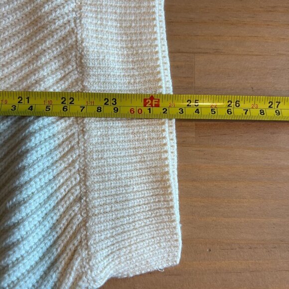 Marine Layer Skylar Turtleneck Sweater Extra Large Ivory Wool Blend - Picture 8 of 8